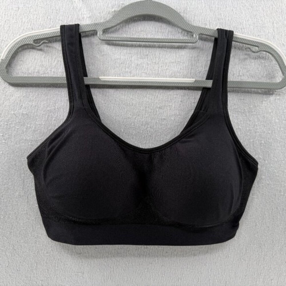 Truekind‎ Daily Comfort Wirefree Shaper Bra Size L Black Sculpted Minimalist